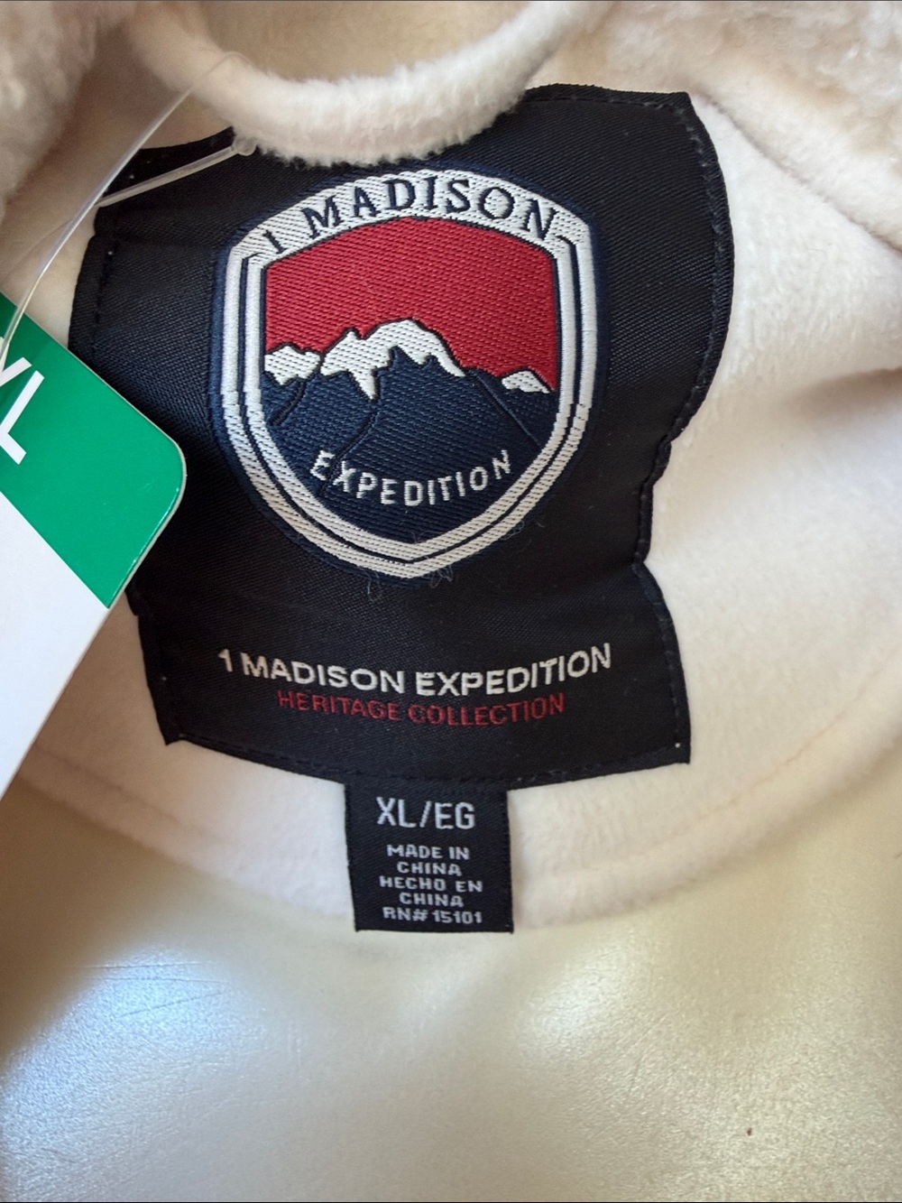*Madison Cream Hooded Teddy Fleece Jacket with Drawstring Waist NWT - Picture 10 of 12